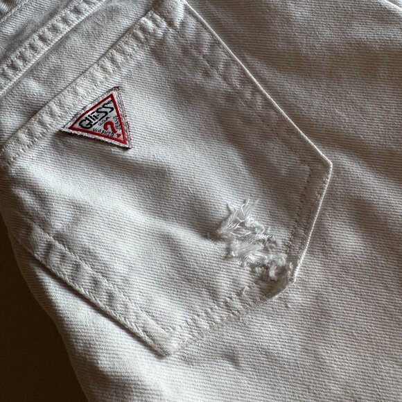 Vintage Guess Georges Marciano White Denim Jeans  – Style 40015 – Size 28 - Picture 3 of 8